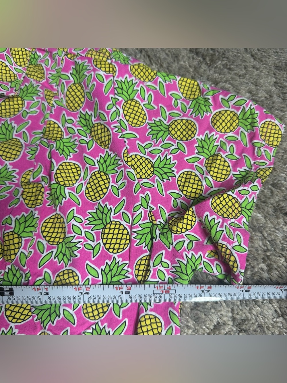 Ibkul pineapple print short-sleeve godet dress Small athletic UPF 50+ tennis - Picture 6 of 8